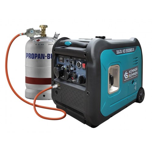 Könner & Söhnen KS 5500iEG S inverter-generator 5.500 W - benzin/LPG - akvamarin/sort