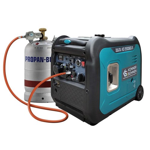 Könner & Söhnen KS 5500iEG S inverter-generator 5.500 W - benzin/LPG - akvamarin/sort