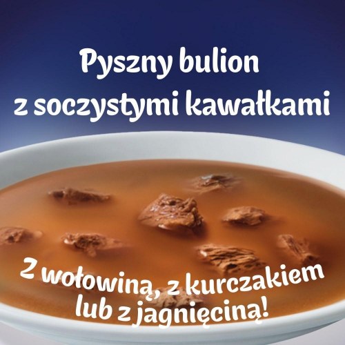 Purina Felix Original Soup Time - vådfoder til kat - okse, lam og kylling, 6×48 g