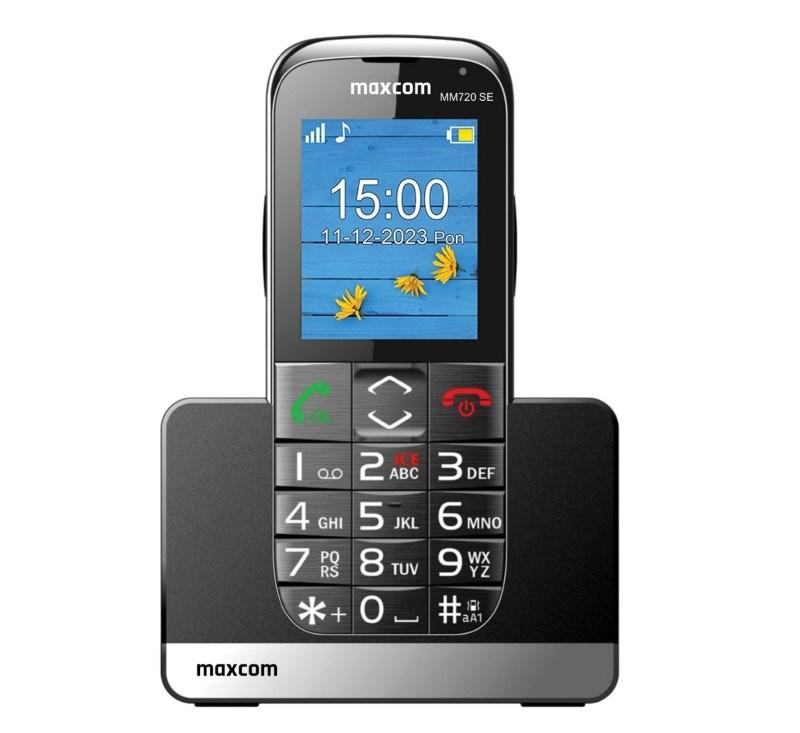 Maxcom MM720 SE - enkel trykknap-mobil med ladeholder