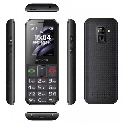 Maxcom MM730 2,2" trykknaptelefon - Sort senior mobil