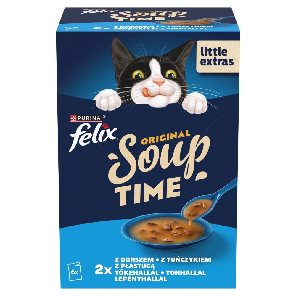 Purina Felix Original Soup Time Fisk - vådfoder til kat, 6×48 g billede