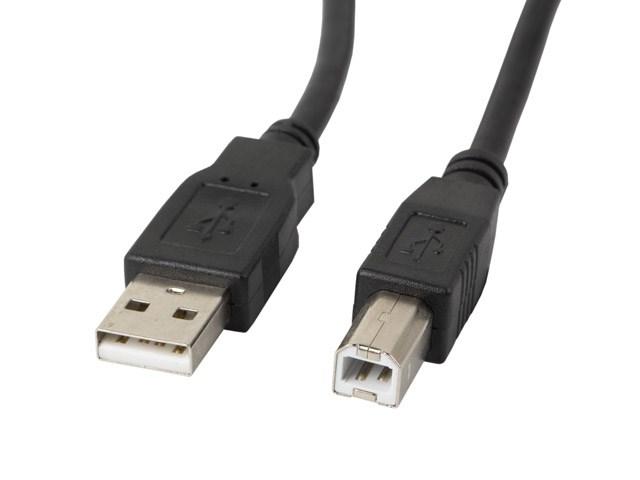Lanberg USB 2.0 kabel - USB-A til USB-B, 5 m, sort billede