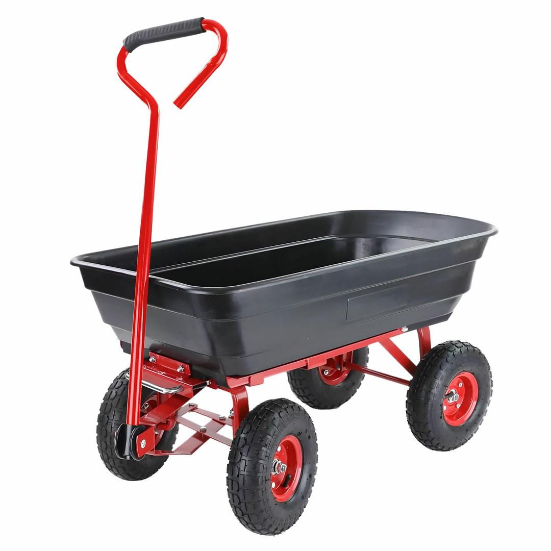 AWTOOLS havetrillebør med tip - 4 hjul, 75 l billede