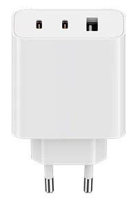 Xiaomi 67W GaN hurtigoplader - hvid, AC, 2×USB‑C + USB billede