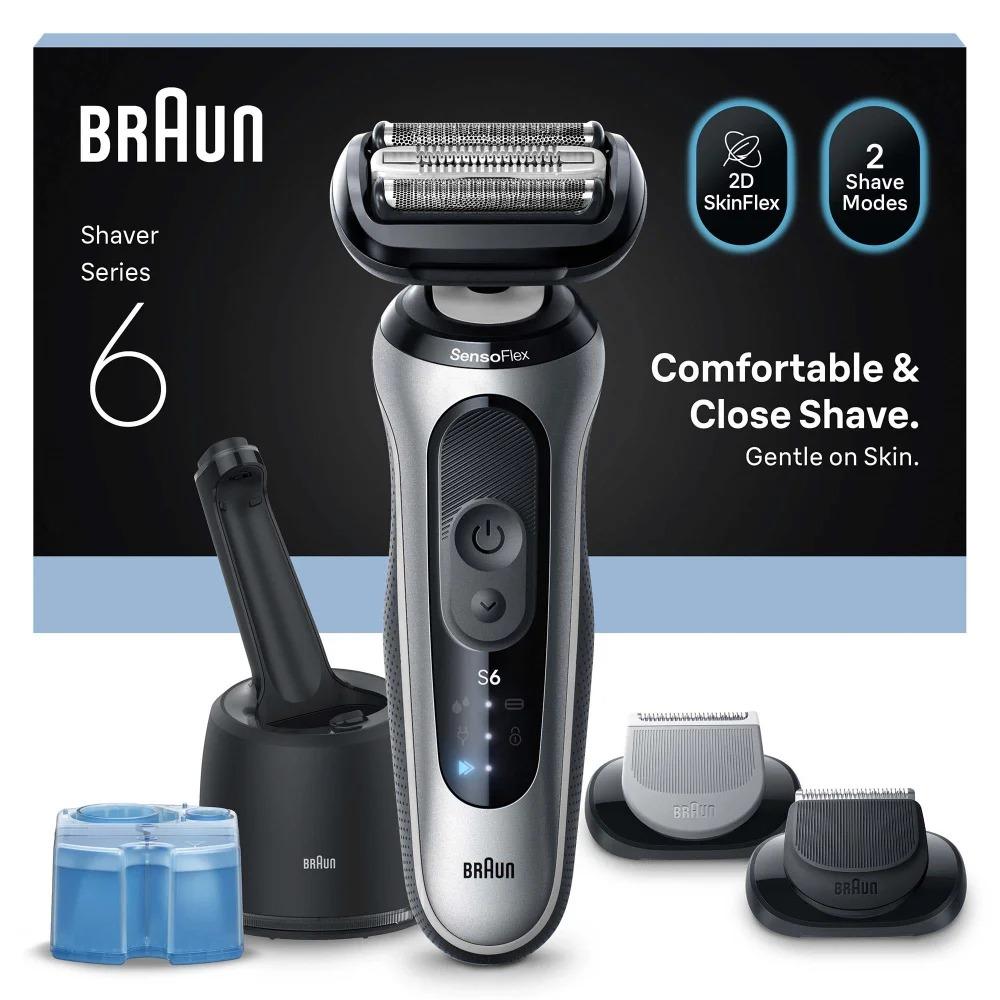 Braun Series 6 62-S7650cc foliebarbermaskine med trimmer - sølv