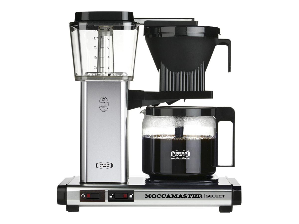 Moccamaster KBG Select kaffemaskine - poleret sølv, 10 kopper