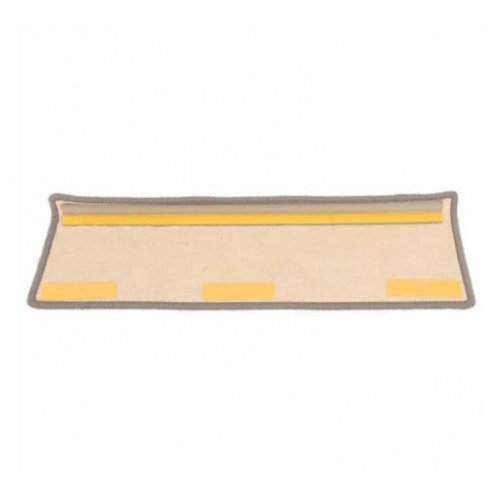 Trappemåtter - 15 stk. 65×21×4 cm, mørk beige, rektangulær kant