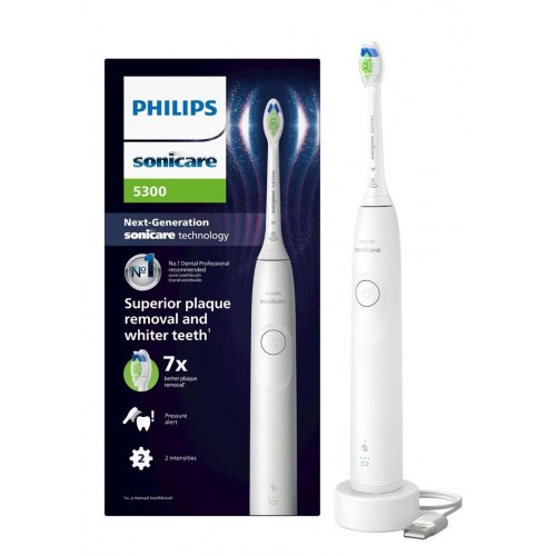Philips Sonicare Series 5300 HX7108/01 - genopladelig sonisk tandbørste, hvid