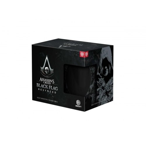 Assassin’s Creed Black Flag varmefølsom krus - Edward Kenway 480 ml, sort