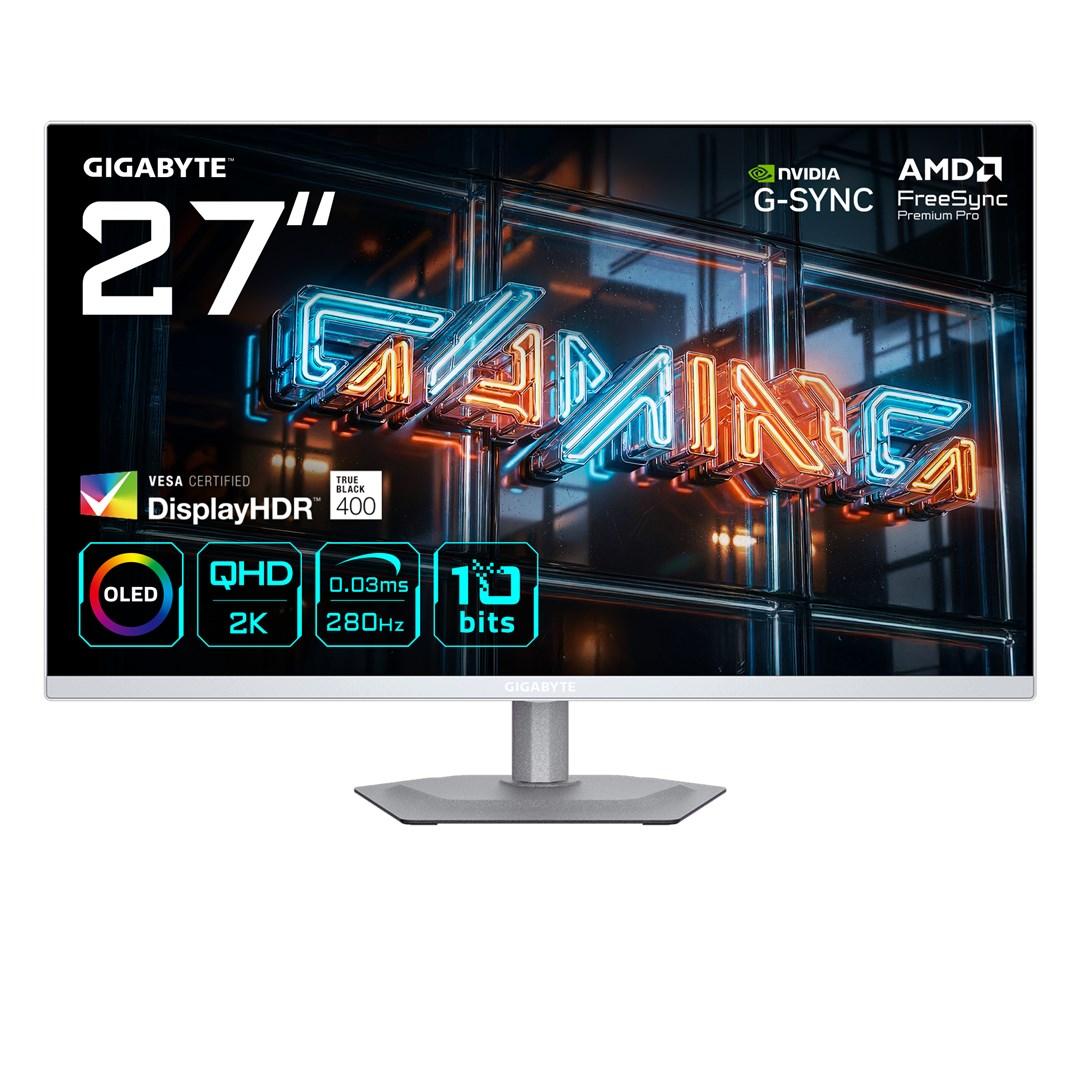 Gigabyte MO27Q2A ICE 27" QD‑OLED gaming-skærm - 2K QHD, 280 Hz, 0,03 ms