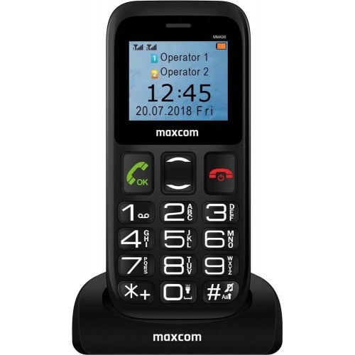 Maxcom MM426 SE 1,77" Dual SIM trykknaptelefon - Sort