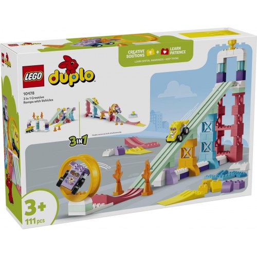 LEGO DUPLO 10478 - 3-i-1 Kreative ramper med køretøjer (byggesæt)
