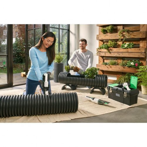 Black & Decker REVHV8C-QW håndstøvsuger - sort/hvid, posefri