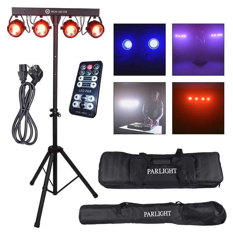 Light4Me LED bar COB PAR 4×30 W med stativ og tasker