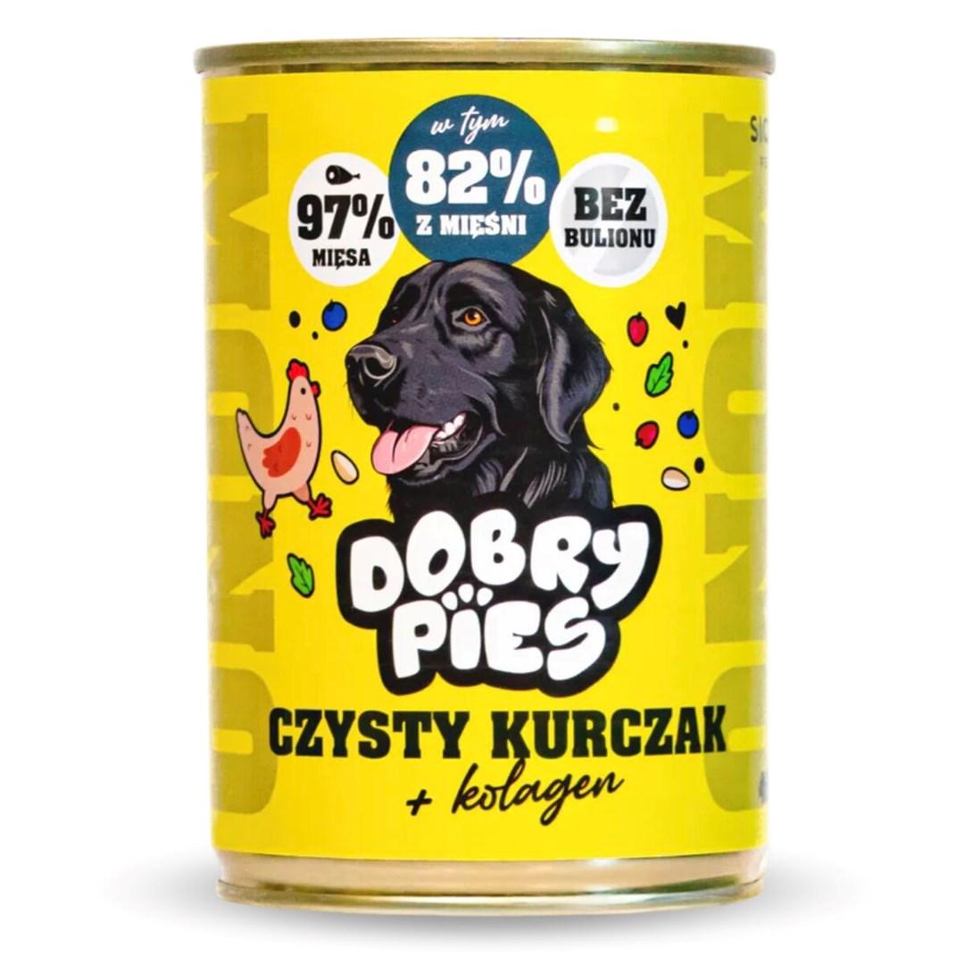 Dobry Pies Mono Ren Kylling + Kollagen - vådfoder til hund - 400 g