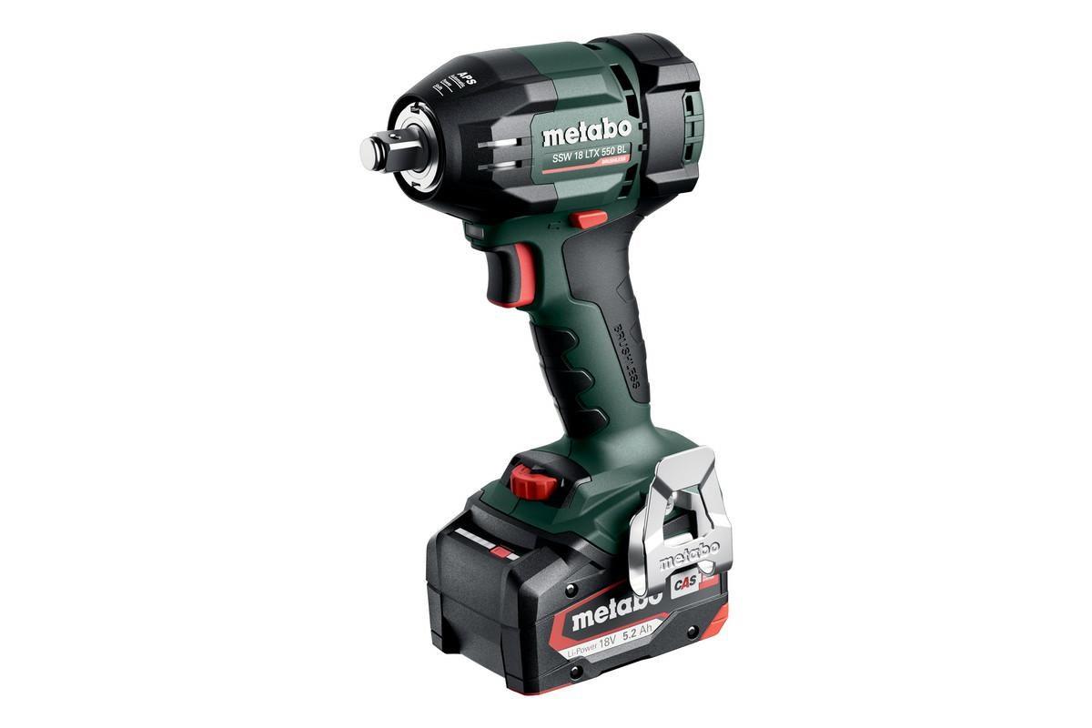 Metabo SSW 18 LTX 550 BL slagnøgle - 18 V, 2×5,2 Ah, i MetaBox