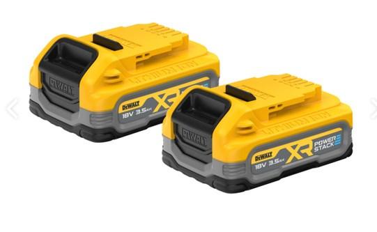 DeWALT 18V 3,5 Ah PowerStack DCBP318 - batteripakke (2 stk.)