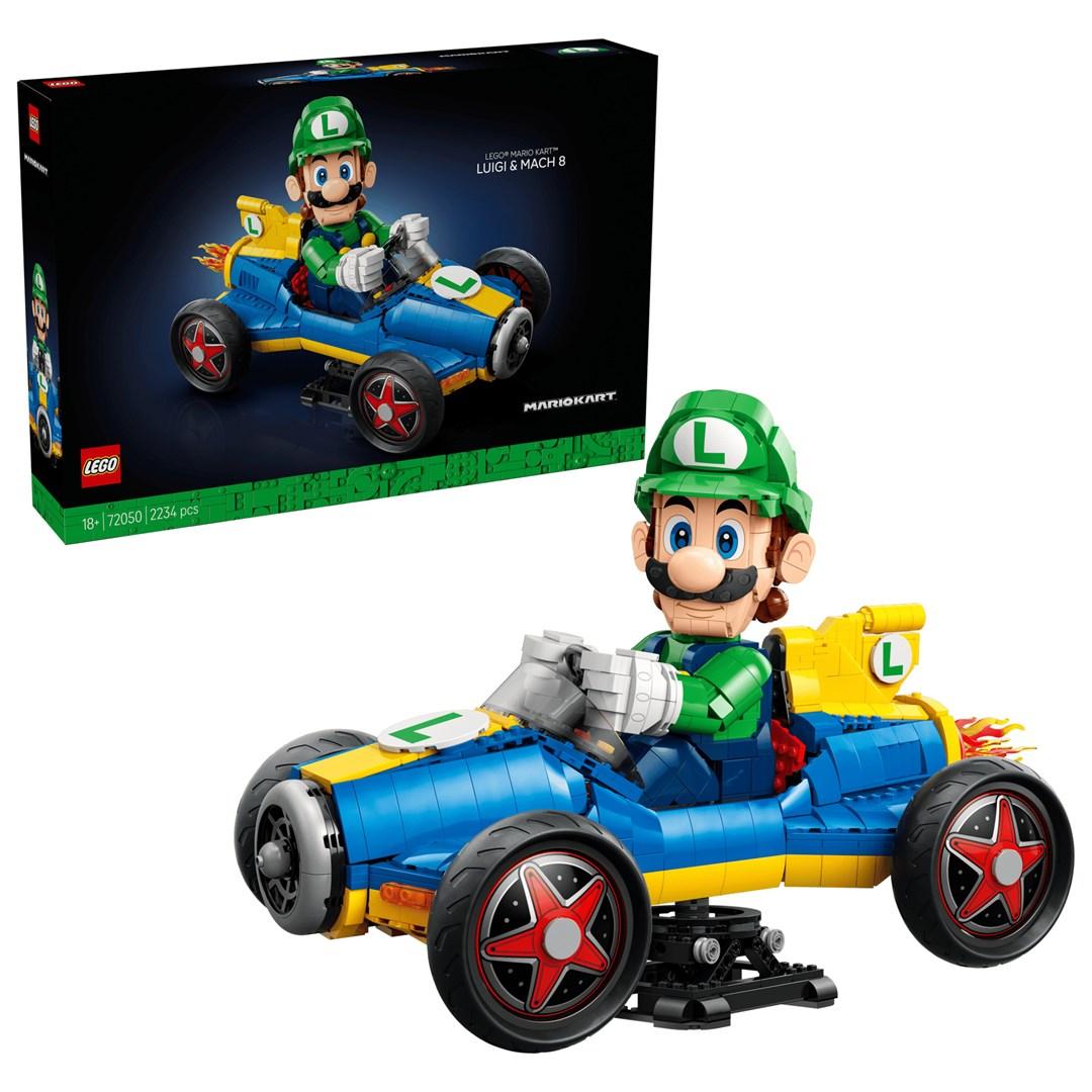 LEGO Super Mario 72050 - Mario Kart: Luigi og Mach 8 byggesæt (18+)