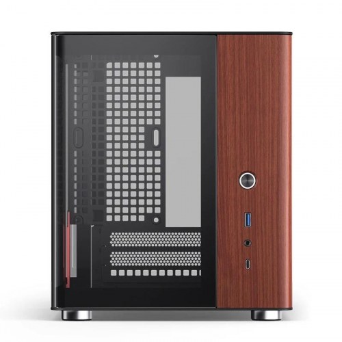 Jonsbo TK-0 Mini‑Tower ITX PC-kabinet - sort/træ