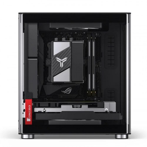 Jonsbo TK-0 Mini‑Tower ITX PC-kabinet - sort/træ