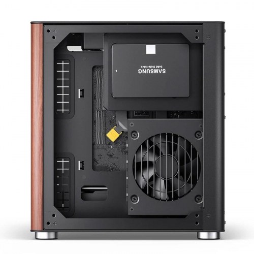 Jonsbo TK-0 Mini‑Tower ITX PC-kabinet - sort/træ