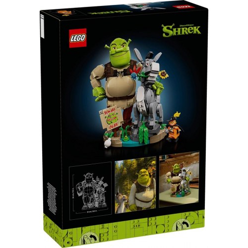 LEGO Icons 72423 Shrek, Æsel og Den Bestøvlede Kat - udstillingsmodel til voksne