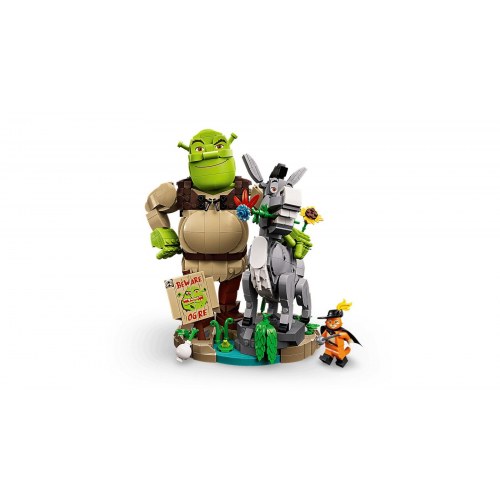 LEGO Icons 72423 Shrek, Æsel og Den Bestøvlede Kat - udstillingsmodel til voksne