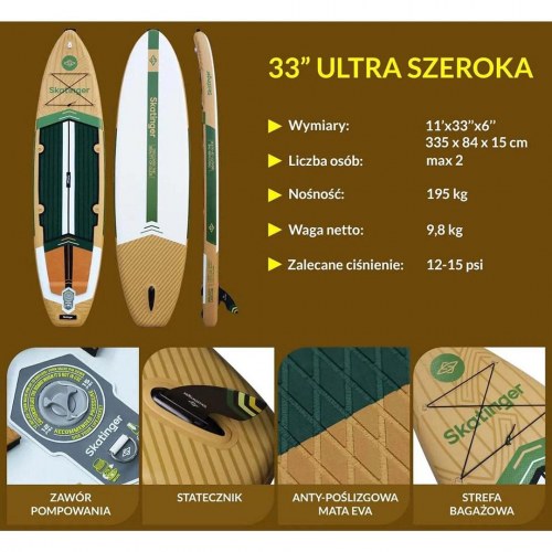 Skatinger Peninsula Trojan Horse 335×84×15 cm oppustelig touring SUP-board