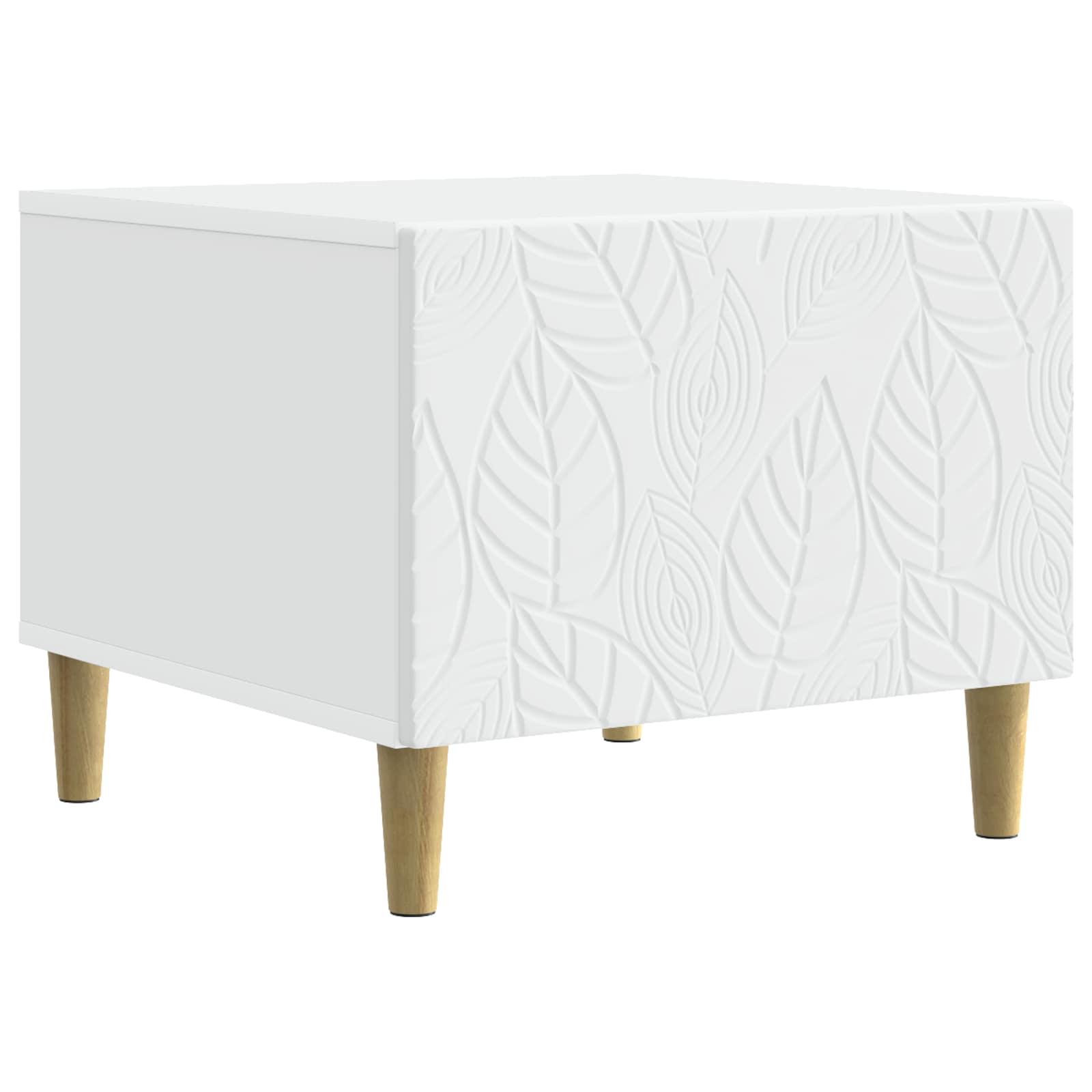 Sofabord Hvid 50 x 49 x 40 cm Konstrueret træ billede