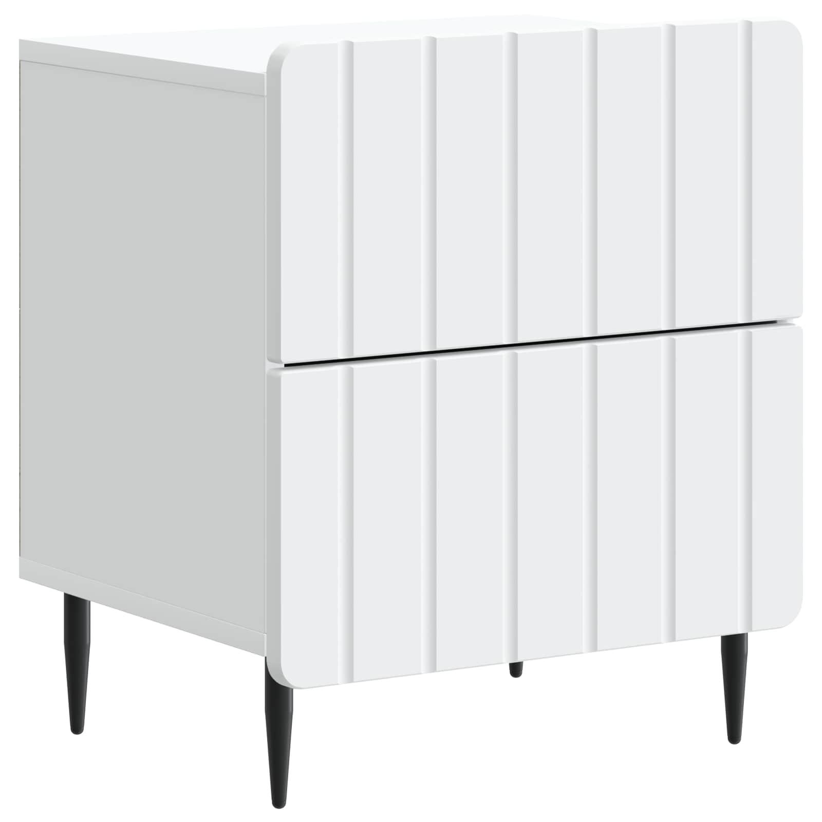 Natskab med skuffe Hvid 43 x 34,5 x 49,5 cm Konstrueret træ billede