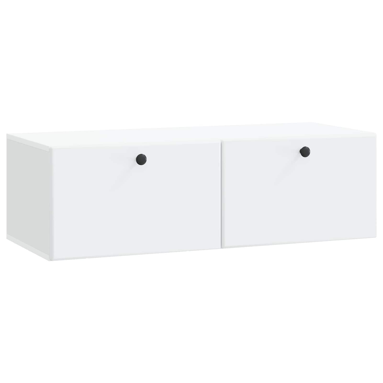 Væghængt TV-skab 98 x 41 x 30 cm Hvid Konstrueret træ billede