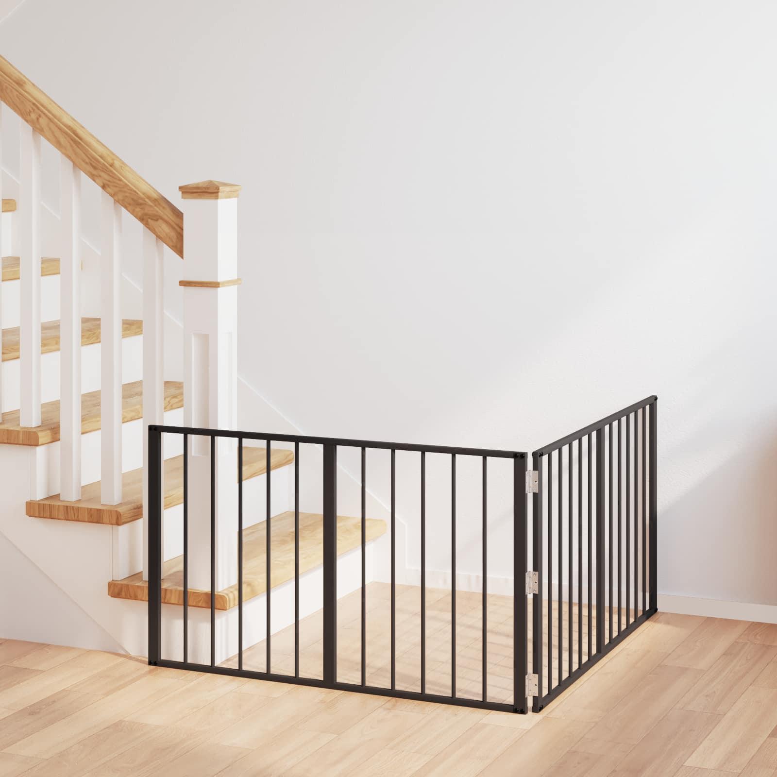 Hundedør 2 stk Sort 100 x 60 cm Galvaniseret stål billede