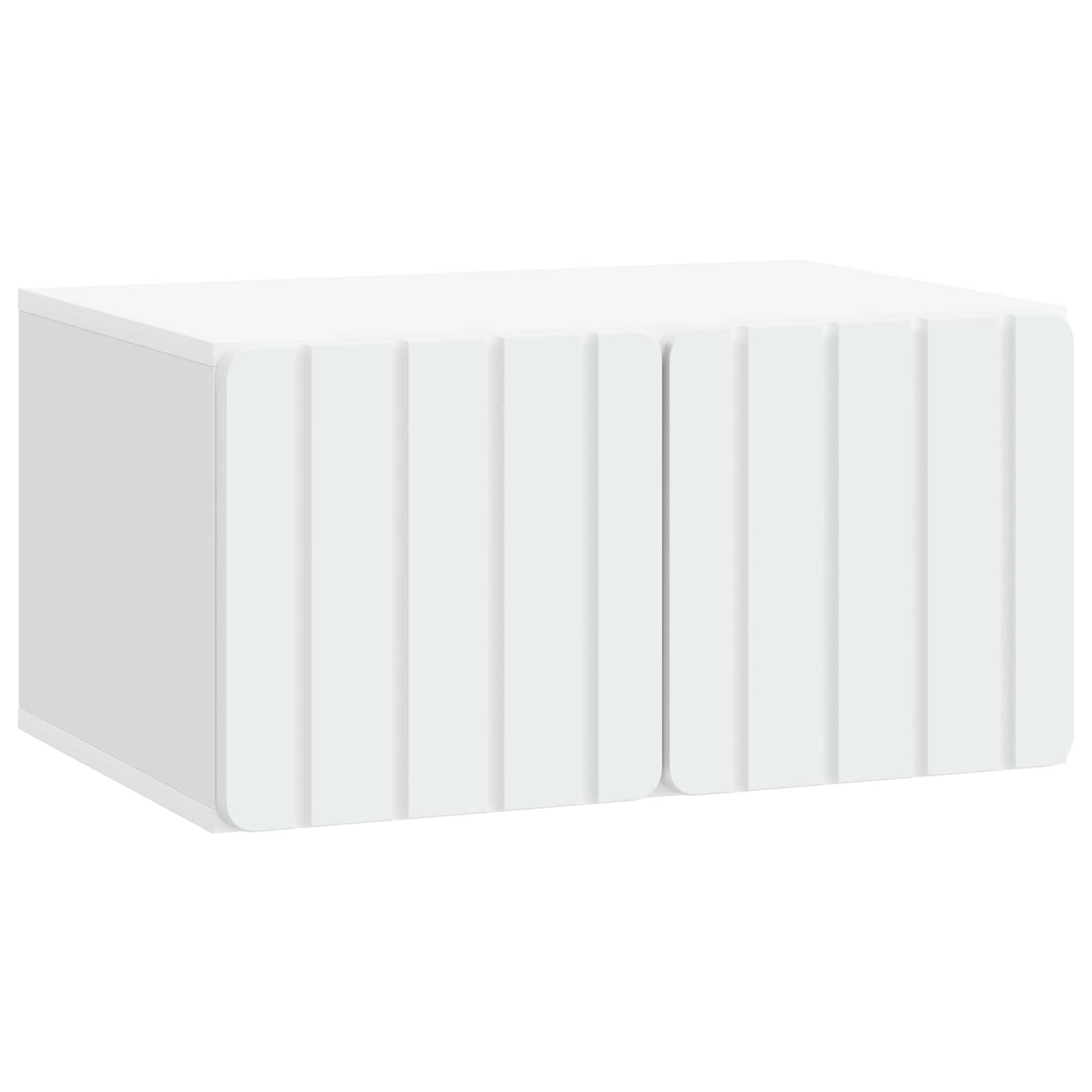 Væghængt TV-skab Hvid 59,5 x 41 x 30 cm Konstrueret træ billede