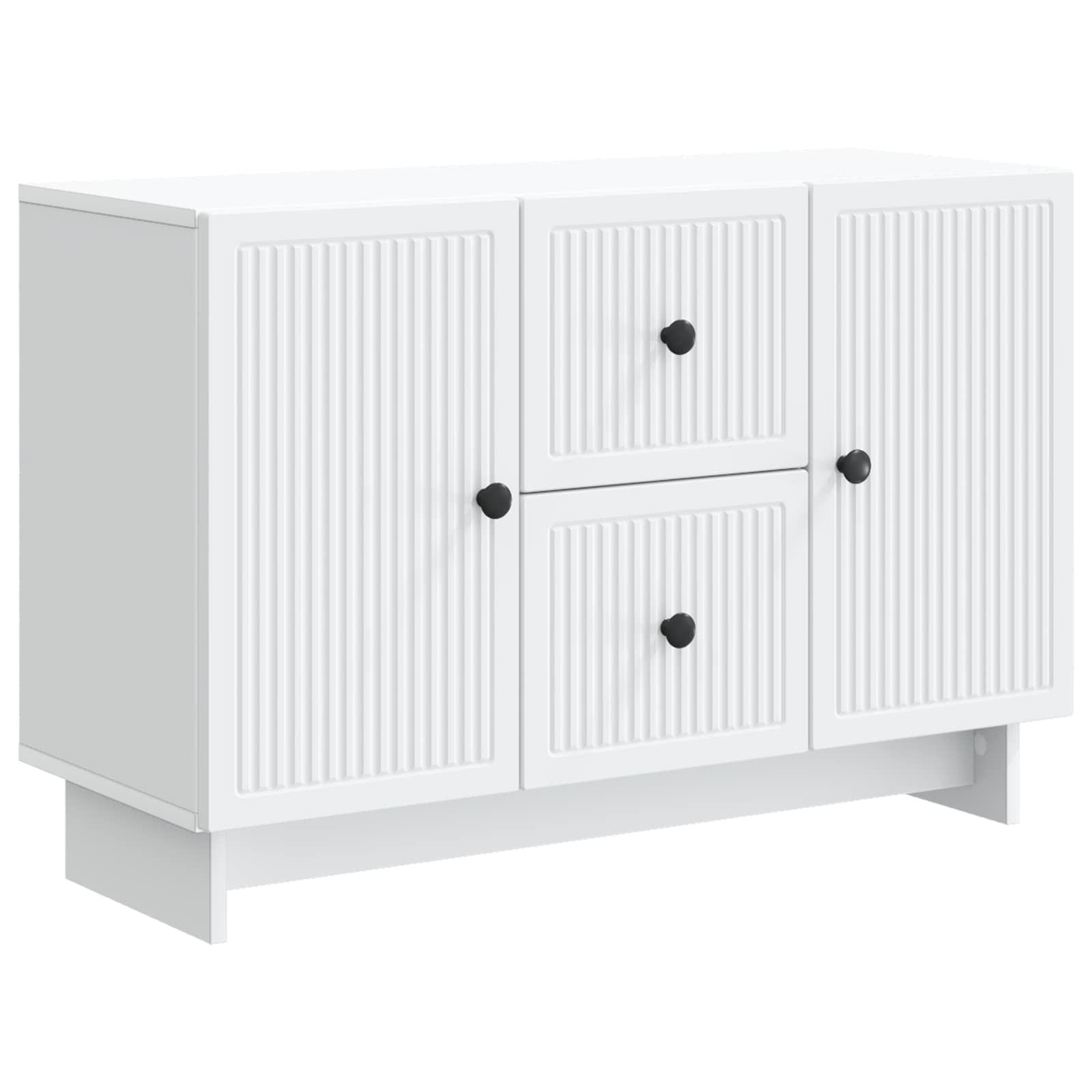 Sidebord med skuffe Hvid 89 x 34,5 x 60 cm Konstrueret træ billede