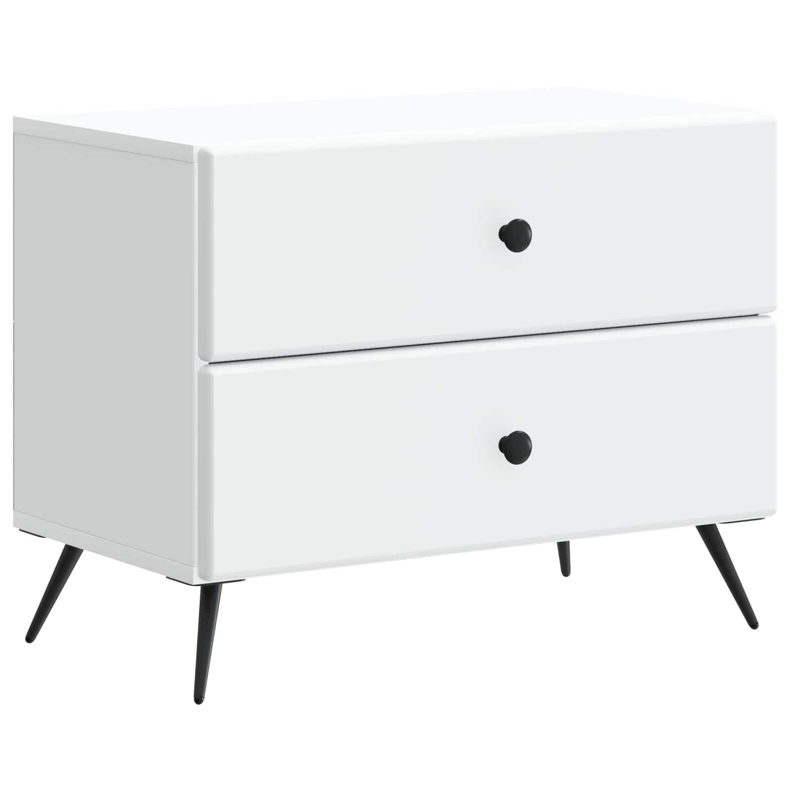 Natskab med skuffe Hvid 62 x 34,5 x 47,5 cm Konstrueret træ billede