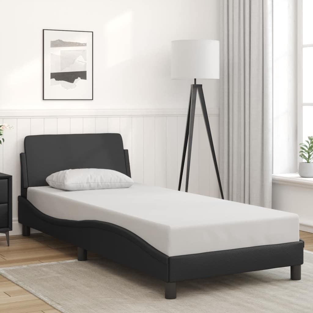 Sengestel Dover sort 90x190 cm kunstlæder billede