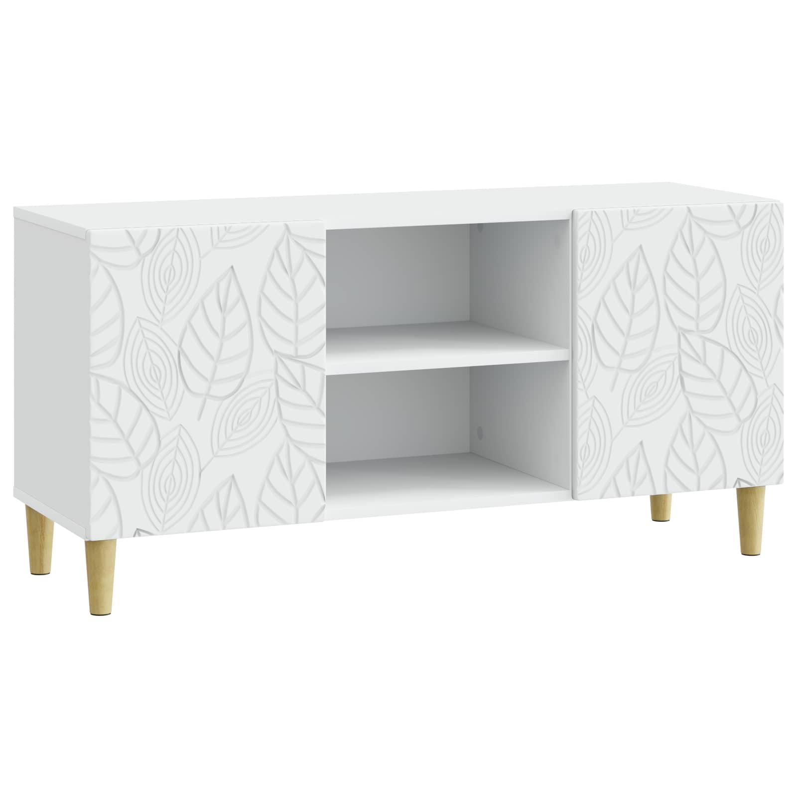 TV-skab 102 x 34,5 x 50 cm Hvid Konstrueret træ billede