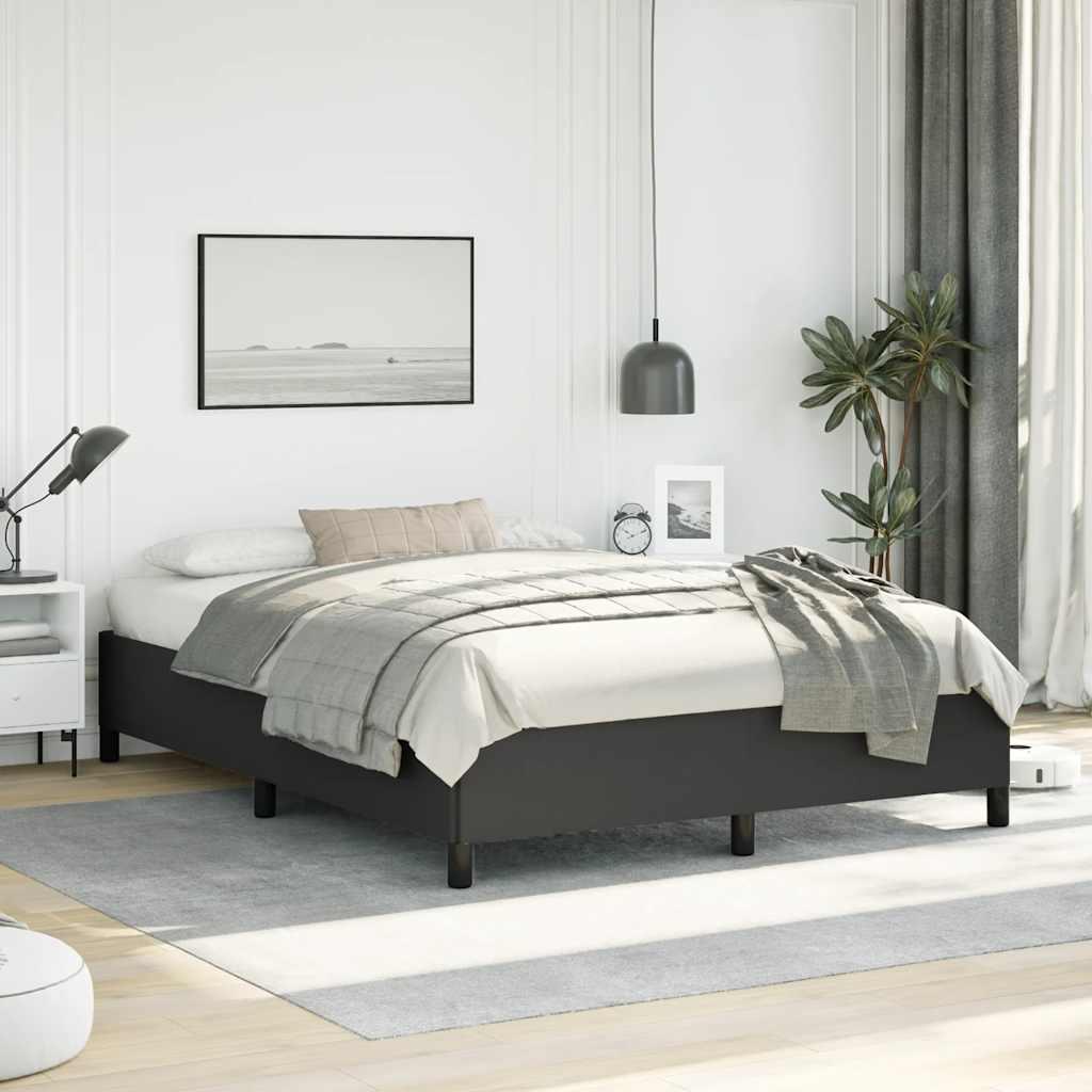 Sengestel uden madras sort 152x203 cm queen size kunstlæder billede