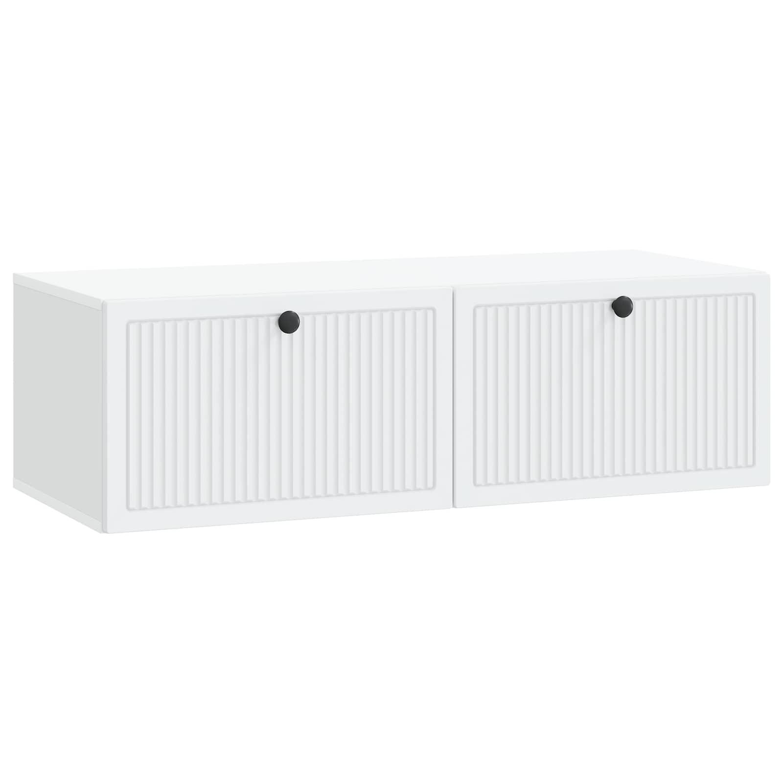 Væghængt TV-skab Hvid 98 x 41 x 30 cm Konstrueret træ billede