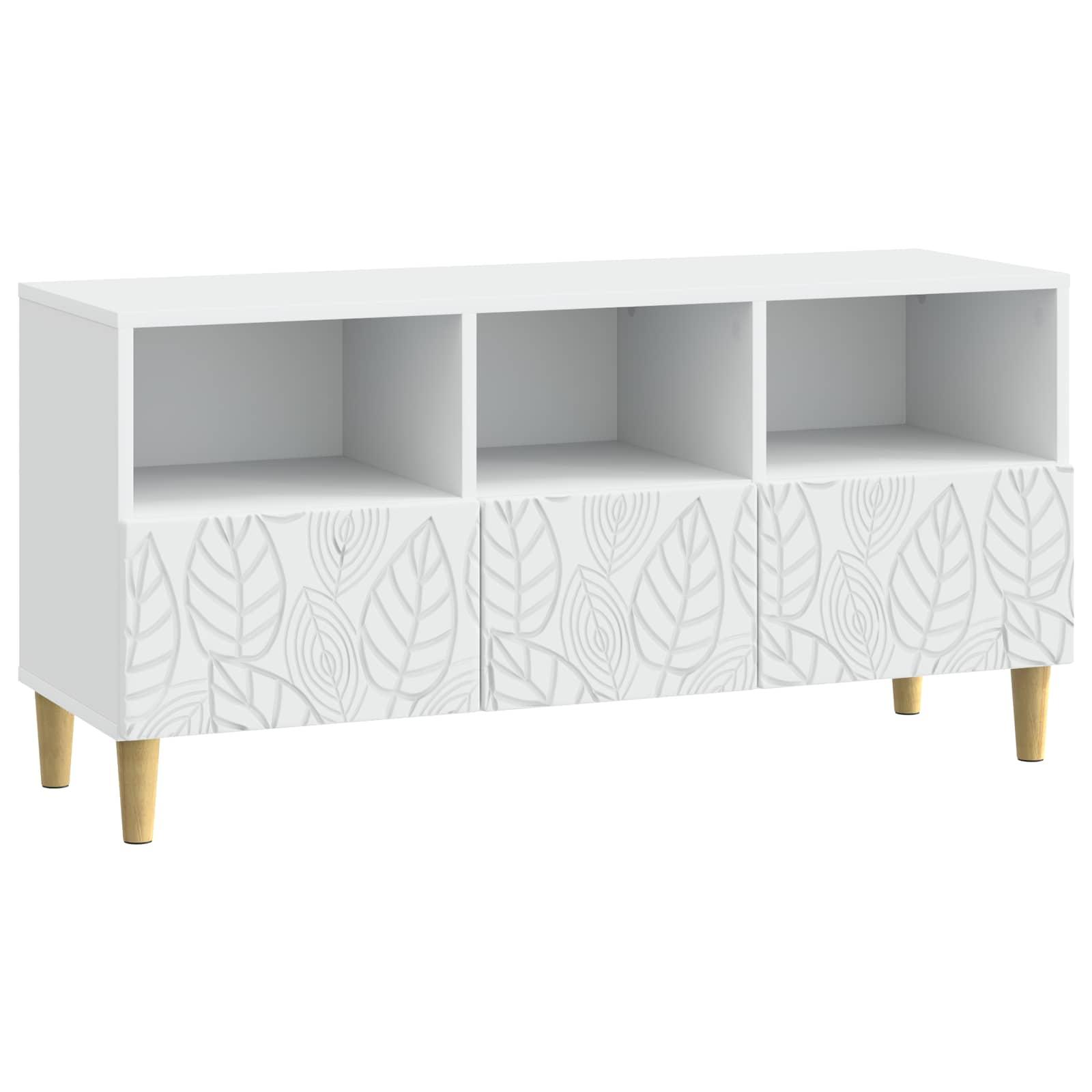 TV-skab 102 x 34,5 x 50 cm Hvid Konstrueret træ billede