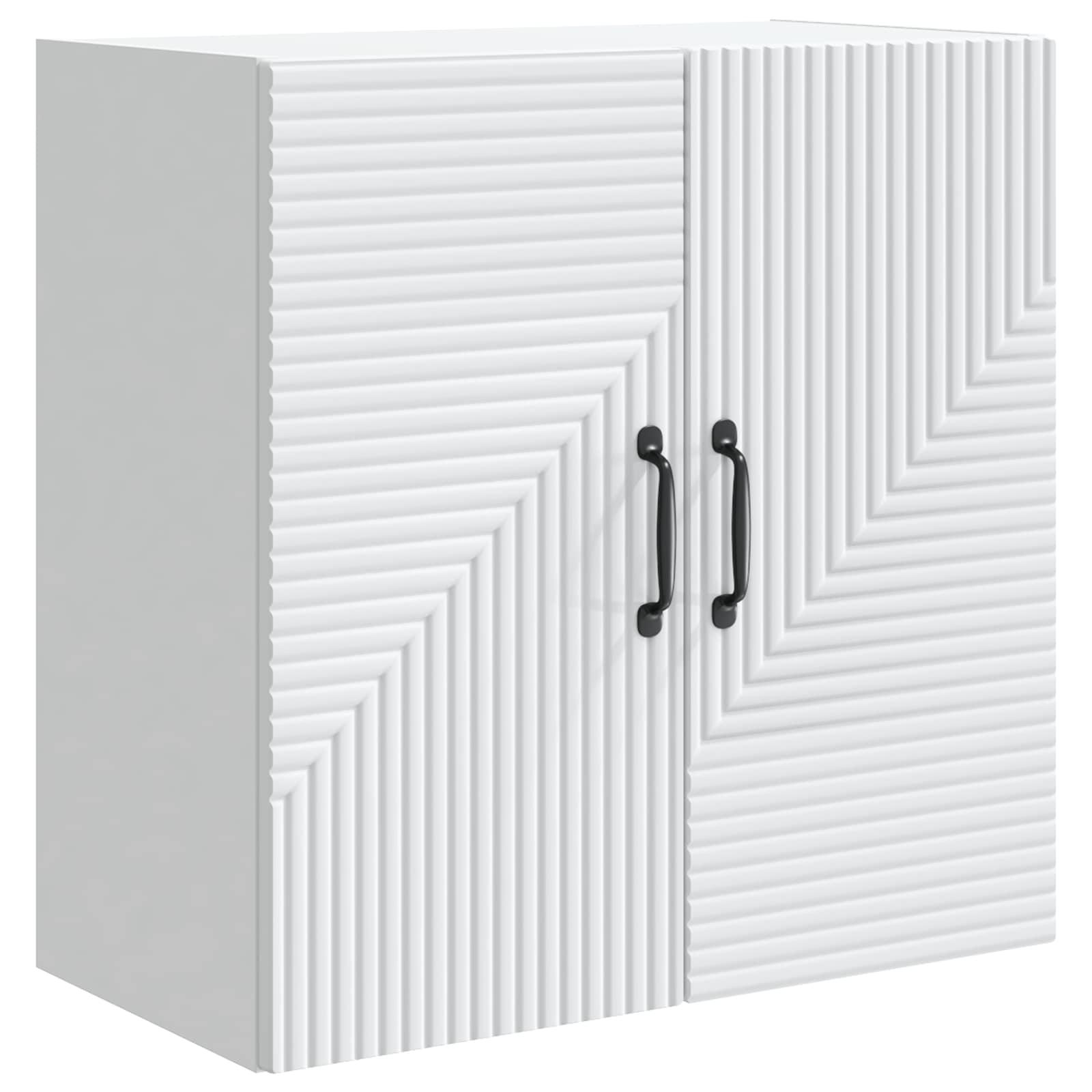 Vægmonteret skab Hvid 59 x 31 x 60 cm Konstrueret træ billede