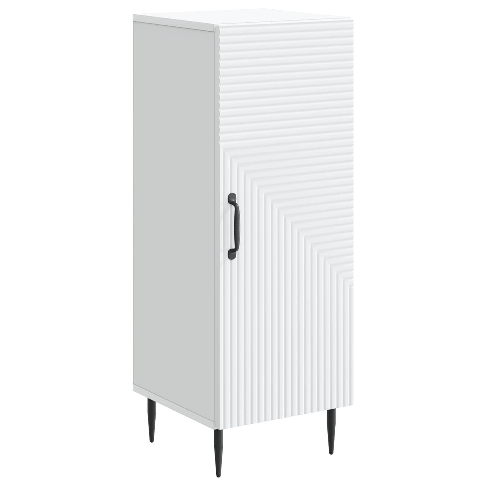 Sidebord Hvid 33 x 34,5 x 89,5 cm Konstrueret træ billede