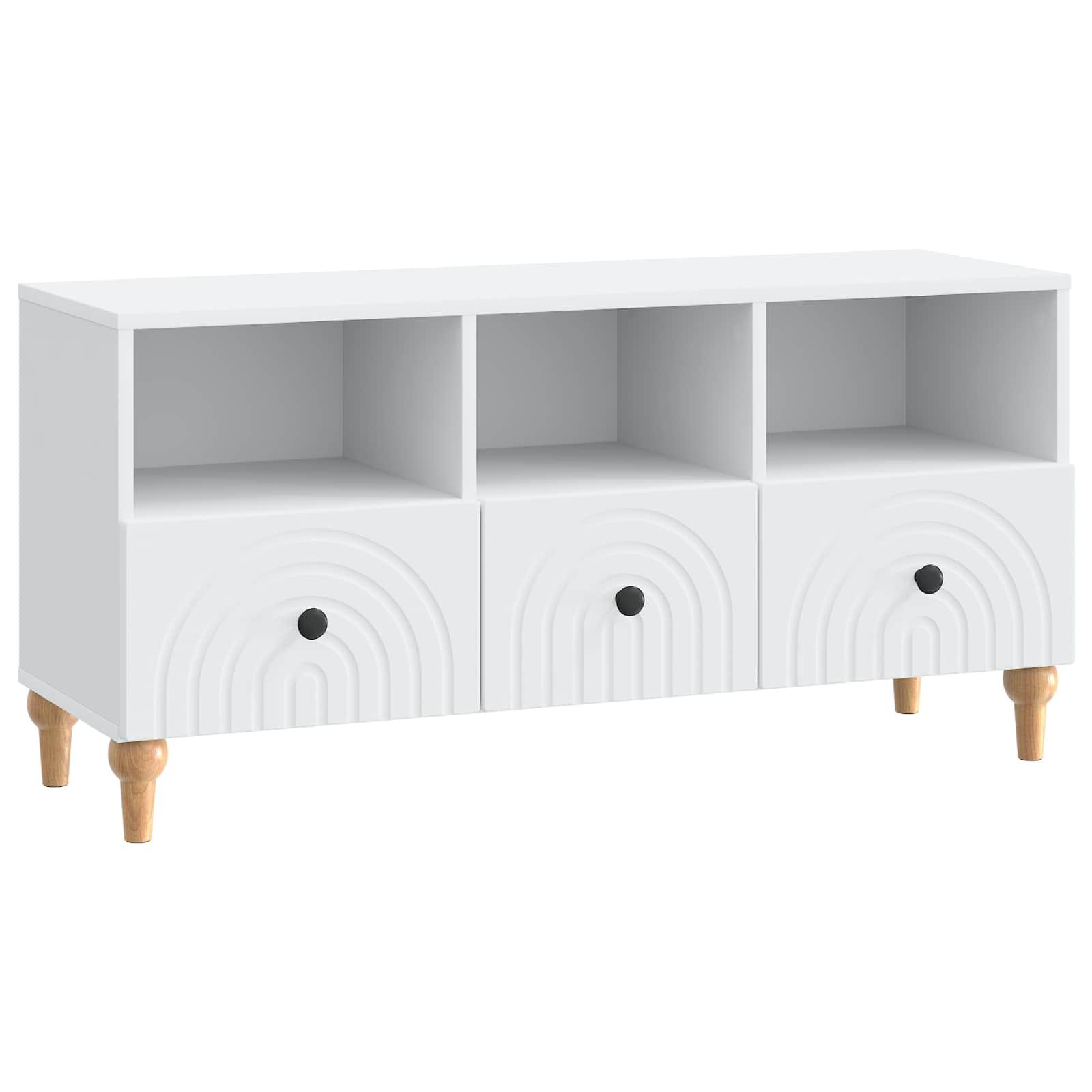 TV-skab Hvid 102 x 34,5 x 50 cm Konstrueret træ billede