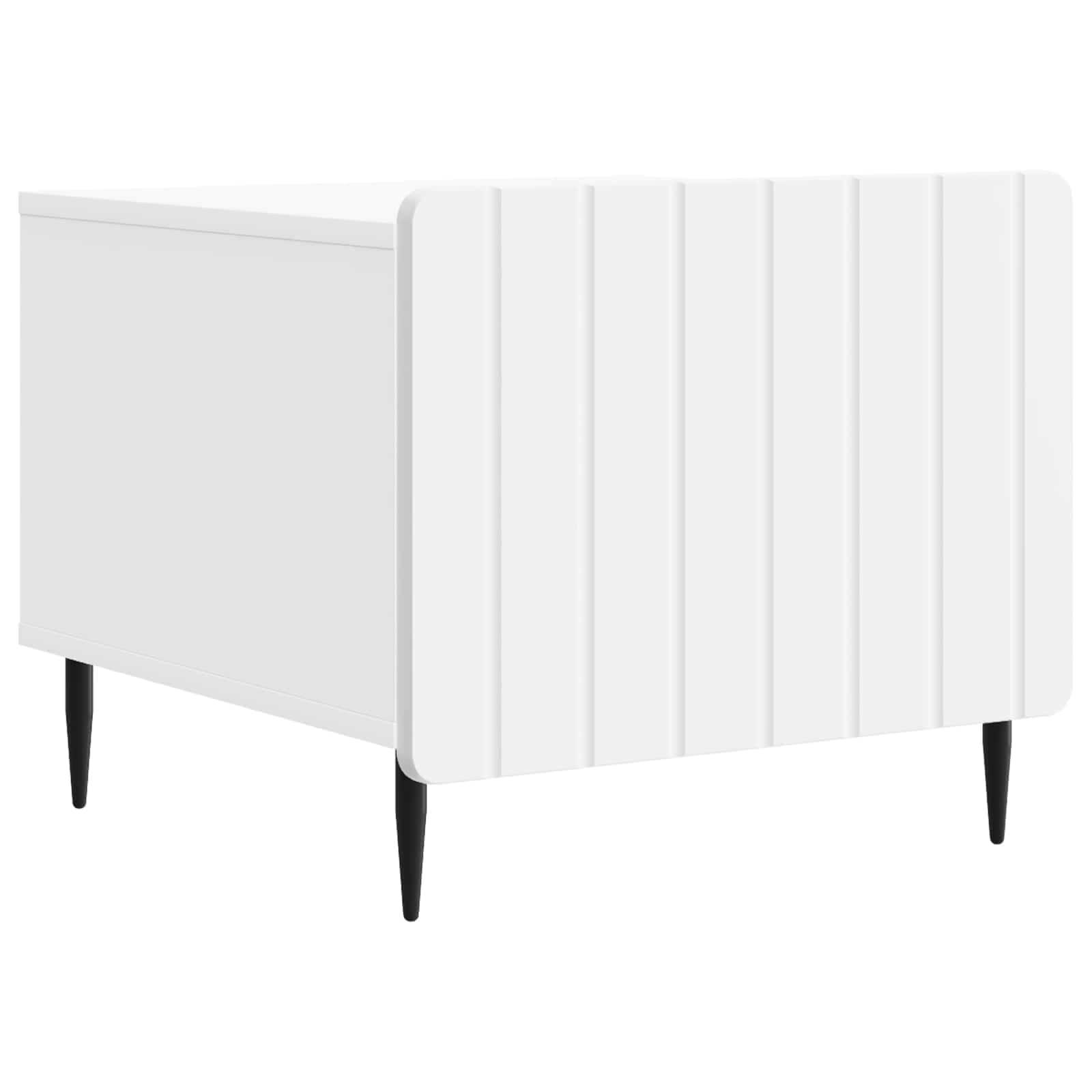 Sofabord med skuffe Hvid 49 x 50 x 42 cm Konstrueret træ billede