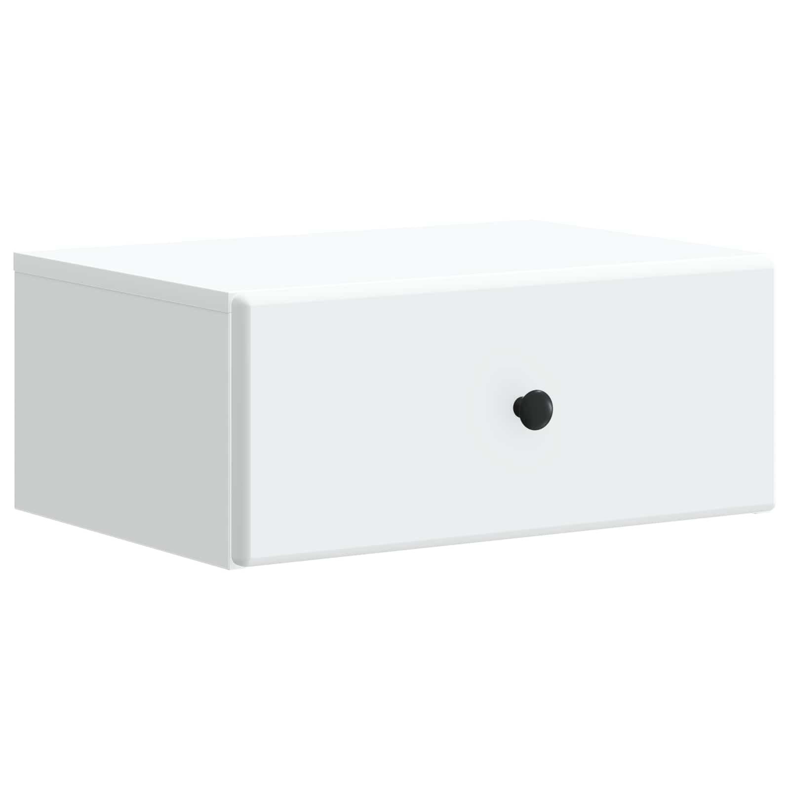 Væghængt Natbord Hvid 49 x 34,5 x 20 cm Konstrueret træ billede