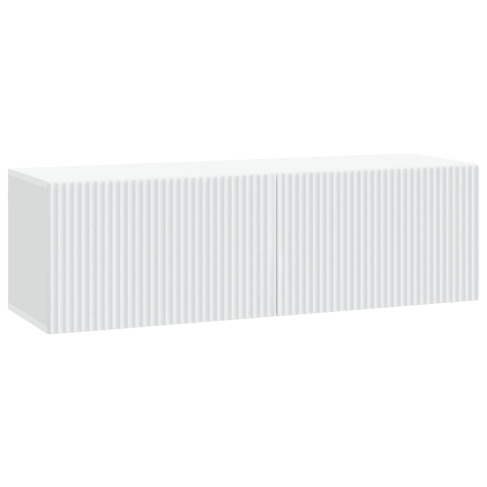 Væghængt TV-skab Hvid 98 x 31 x 30 cm Konstrueret træ billede