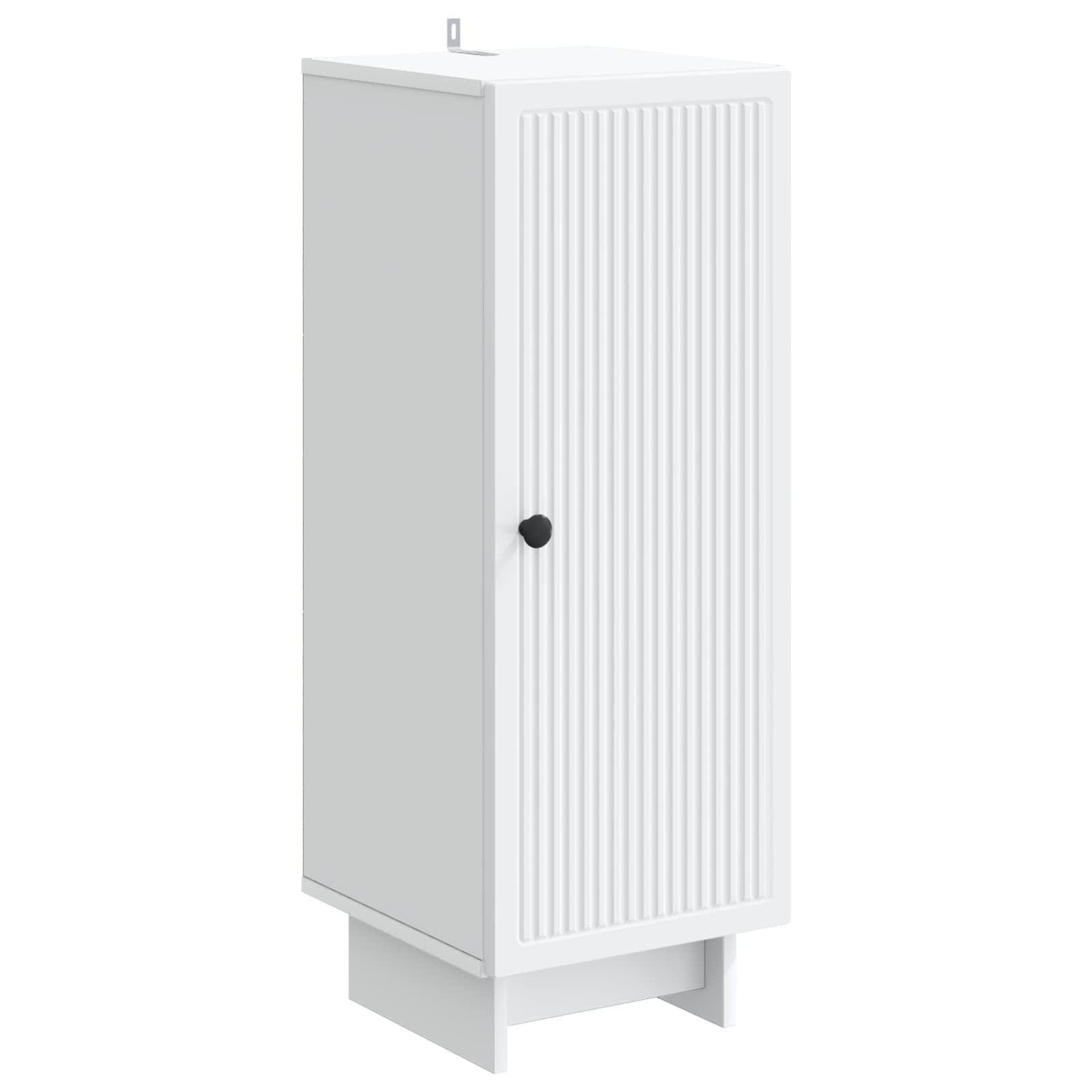 Sidebord Hvid 33 x 34,5 x 90 cm Konstrueret træ billede