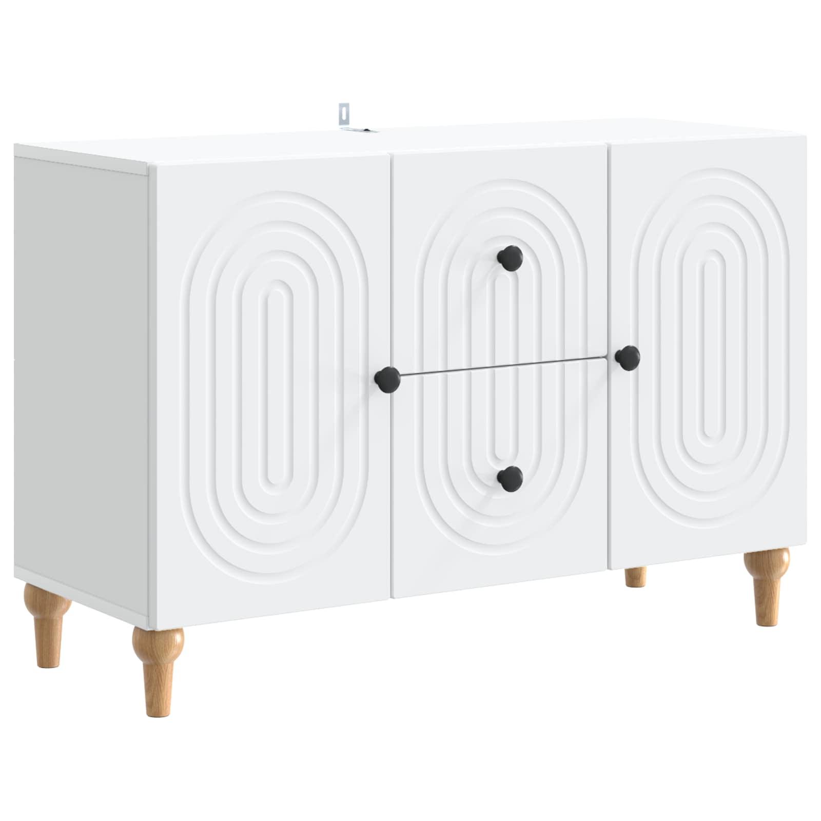 TV-skab med skuffe Hvid 89 x 34,5 x 60 cm Konstrueret træ billede