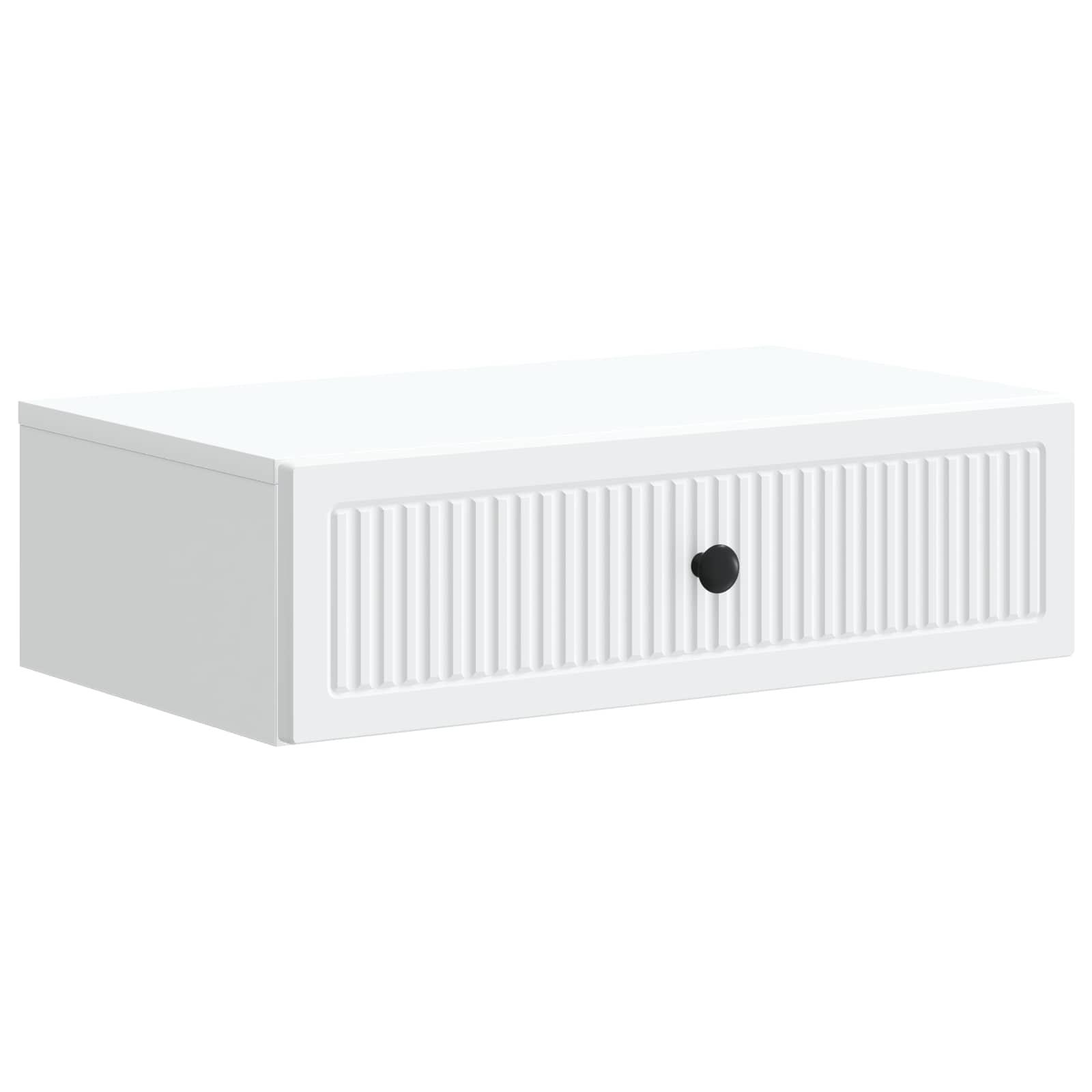 Væghængt Sideskab Hvid 59 x 34,5 x 17 cm Konstrueret træ billede